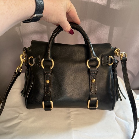 Dooney and Bourke Florentine Leather Micro Satchel Crossbody Bag Purse Black New - Picture 3 of 16